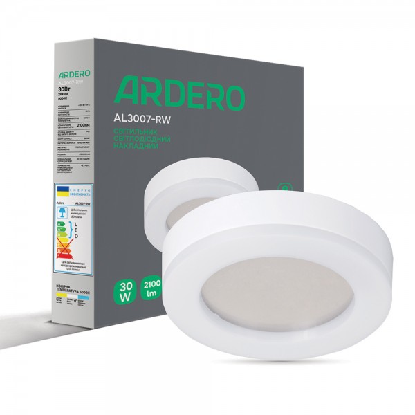 Светодиодный накладной светильник Ardero AL3007-RW 30Вт 5000K белый №1