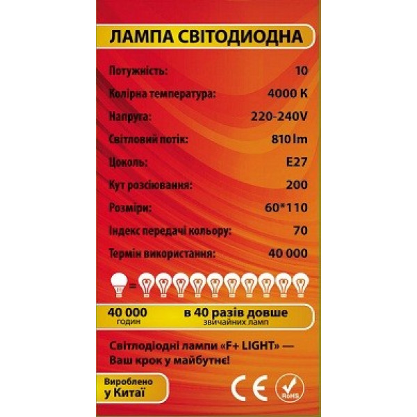 Светодиодная лампа A60Z 10W 4000K IC №4