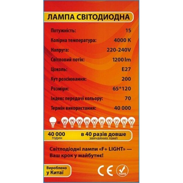 Светодиодная лампа A60T 15W 4000K IC №4