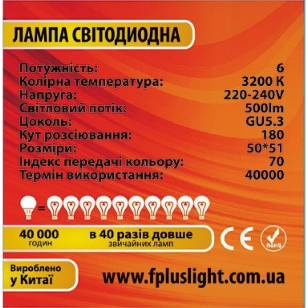 Светодиодная лампа MR16 4W 3200K 230V IC №4