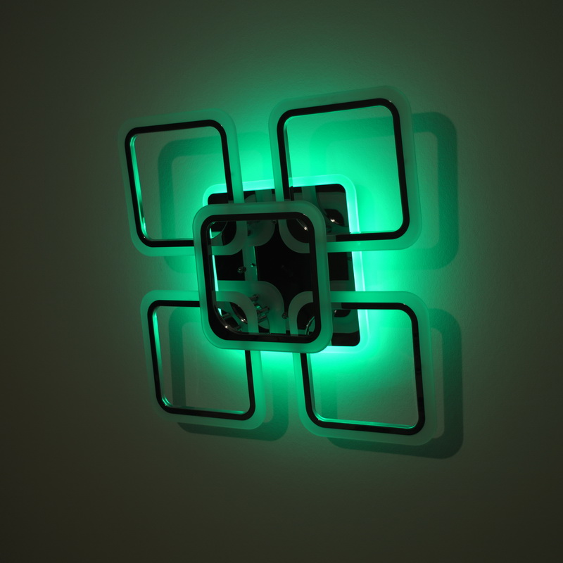 Светодиодная акриловая люстра с пультом LD3689-5CR+RGB №4