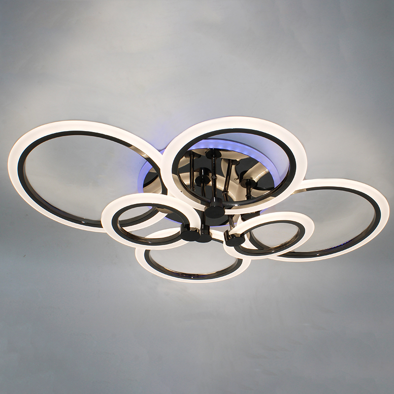 Люстра LD3584-6 BK+CR + RGB №1