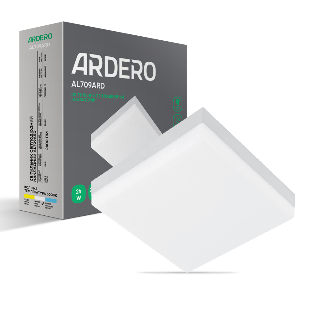 Светодиодный накладной светильник Ardero AL709ARD 24Вт 5000K белый №1