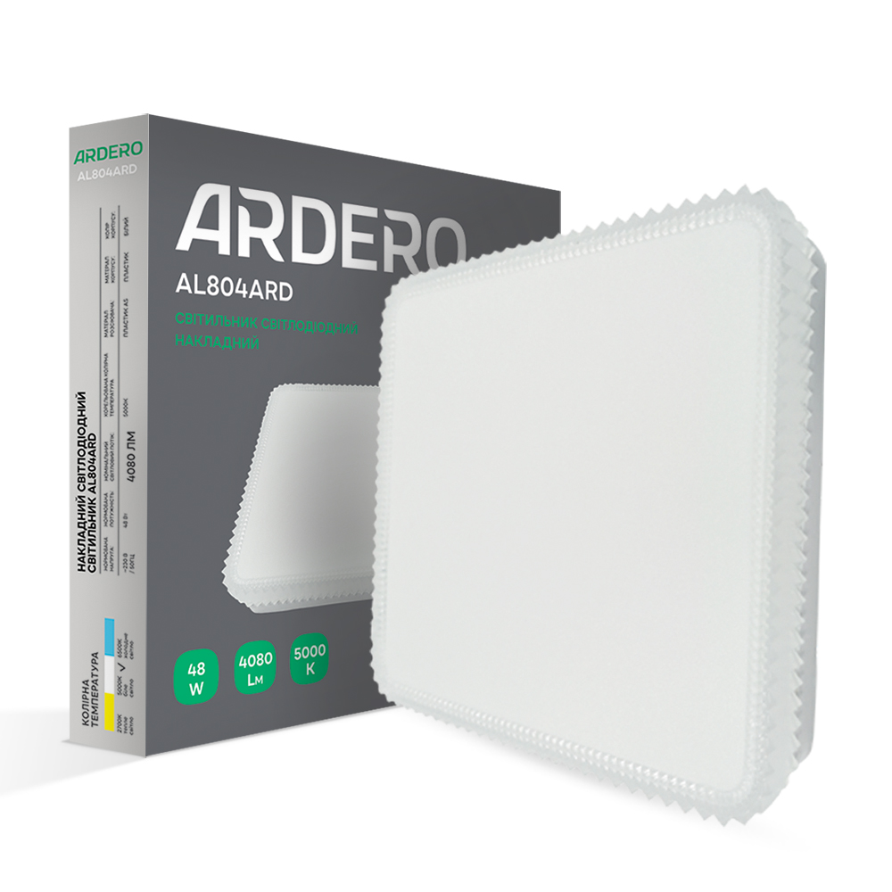 Светодиодный накладной светильник Ardero AL804ARD 48Вт 5000K белый №1