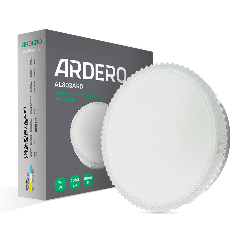 Светодиодный накладной светильник Ardero AL803ARD 24Вт 5000K белый №1