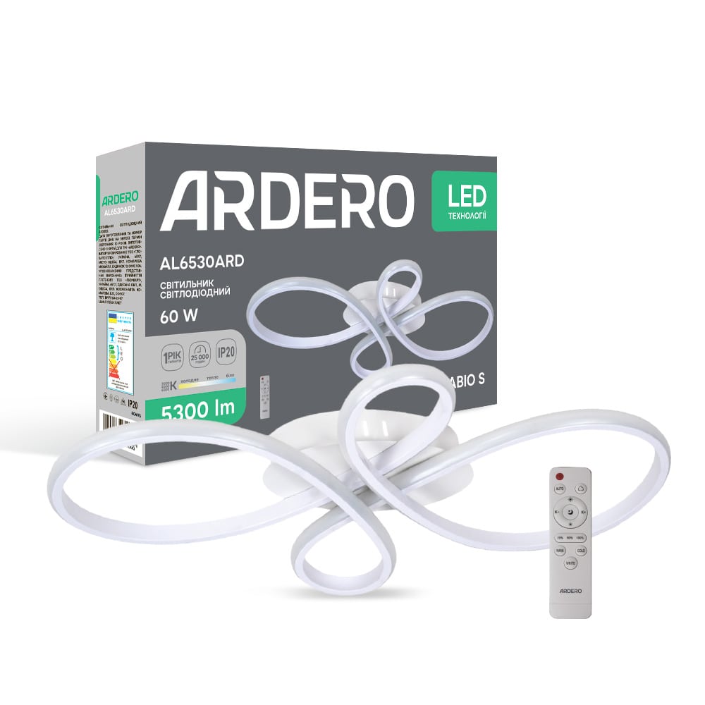 Светодиодная люстра Ardero AL6530ARD FABIO S 60Вт белый №1