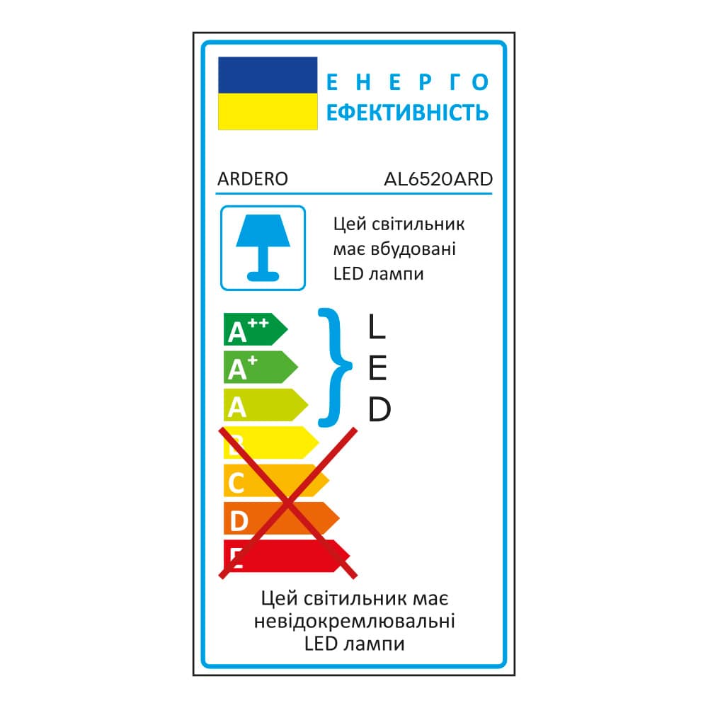 Светодиодный накладной светильник Ardero AL6520ARD LUCE 65Вт білий №2