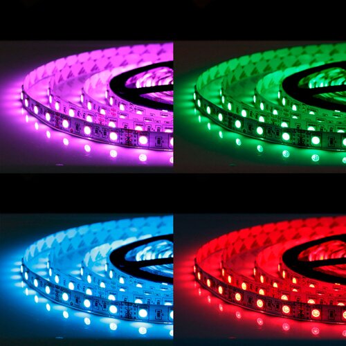 Світлодіодна стрічка OEM ST-12-5050-60-RGB-20, негерметична, 1м №9