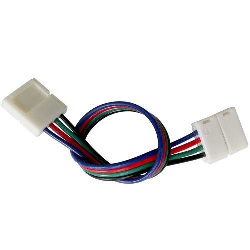 Конектор для свiтлодiодних стрiчок OEM SC-09-SWS-10-4 10mm RGB 2joints wire (дрiт-2 затискача) №1