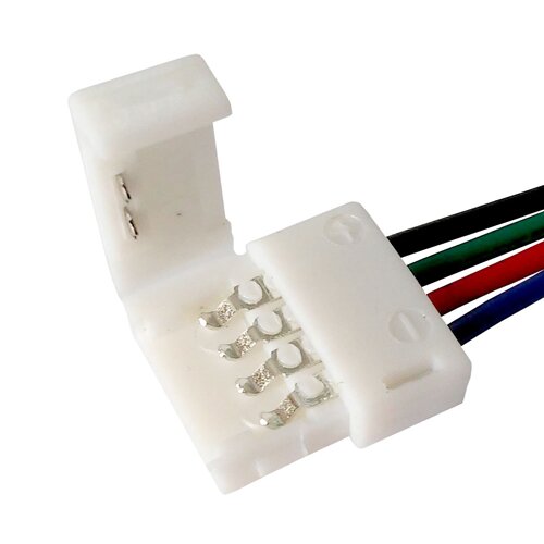 Конектор для свiтлодiодних стрiчок OEM SC-09-SWS-10-4 10mm RGB 2joints wire (дрiт-2 затискача) №2