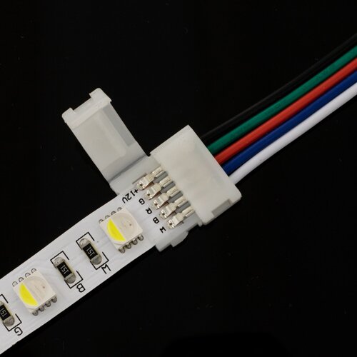 Конектор для світлодіодних стрічок OEM SC-22-SW-15-5 10mm RGBW 2joints wire (дріт-2 затискач) №2