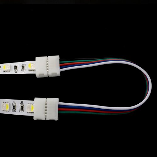 Конектор для світлодіодних стрічок OEM SC-22-SW-15-5 10mm RGBW 2joints wire (дріт-2 затискач) №4