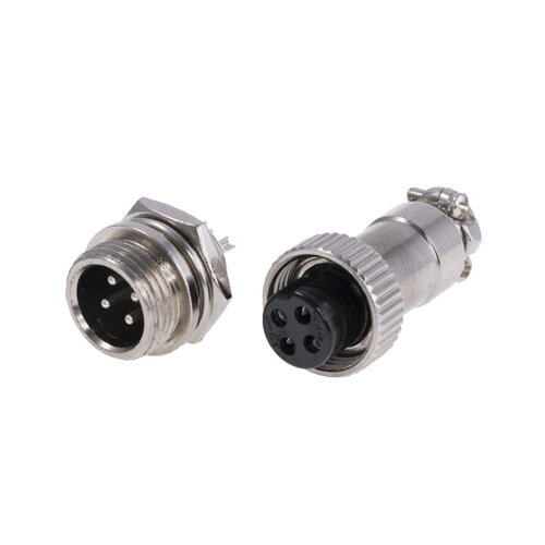 Конектор для світлодіодних стрічок OEM №18 4pin-4pin "мама" + "тато" метал №1