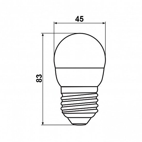 Свiтлодiодна лампа Biom BT-564 G45 7W E27 4500К матова №3