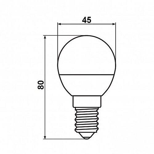 Свiтлодiодна лампа Biom BT-566 G45 7W E14 4500К матова №3