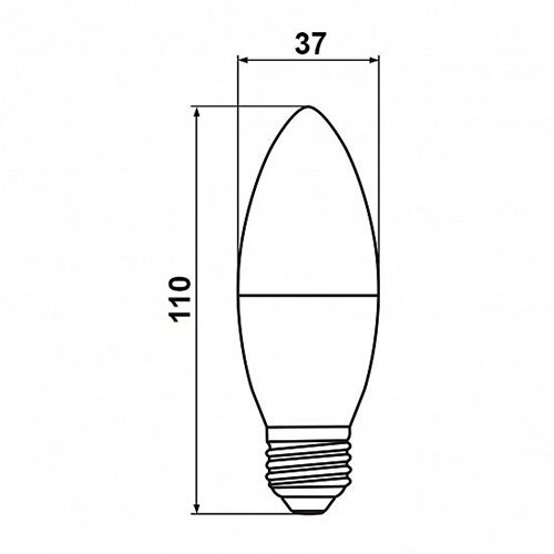 Свiтлодiодна лампа Biom BT-568 C37 7W E27 4500К матова №4
