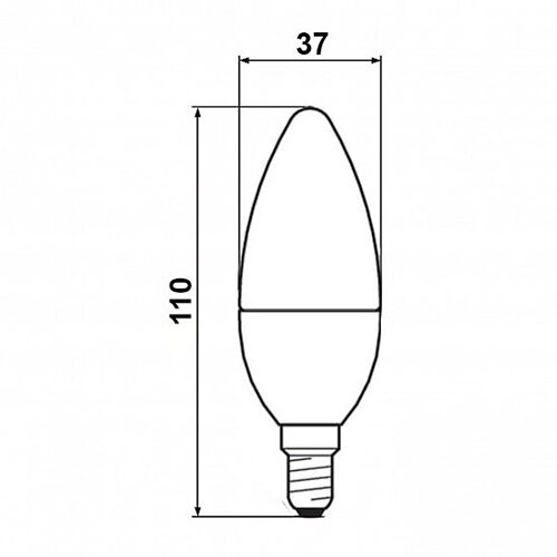 Свiтлодiодна лампа Biom BT-569 C37 7W E14 3000К матова №4