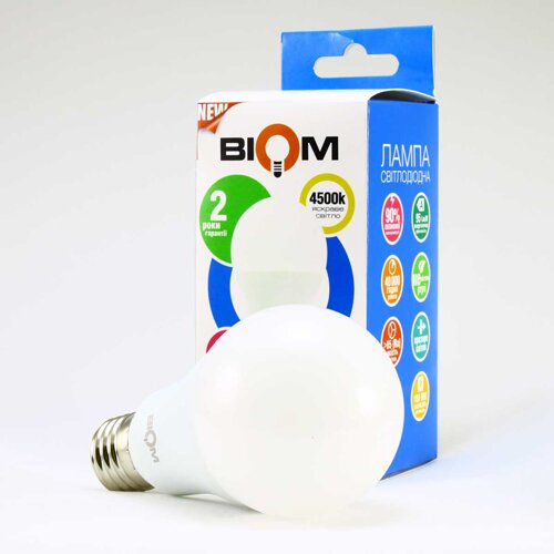 Свiтлодiодна лампа Biom BT-516 A65 15W E27 4500К матова №5