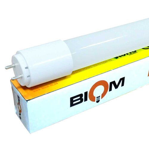 Свiтлодiодна лампа Biom T8-GL-600-9W CW 6200К G13 скло матове №1