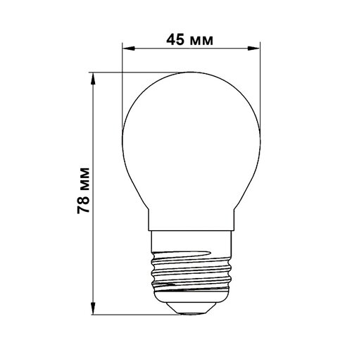 Свiтлодiодна лампа Biom FL-301 G45 4W E27 2800K №6