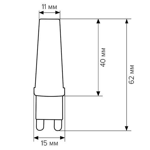 Свiтлодiодна лампа Biom G9 5W 2508 3000K AC220 №2