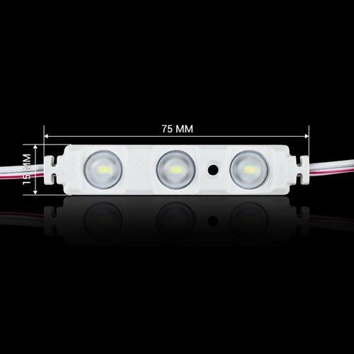 Світлодіодний модуль BRT XG19 5630-3 led W 1,5W 6500K, 12В, IP65 білий з лінзою напівсфера №2