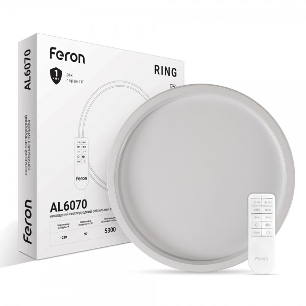 Светодиодная накладная люстра Feron AL6070 RING 90Вт белый №1