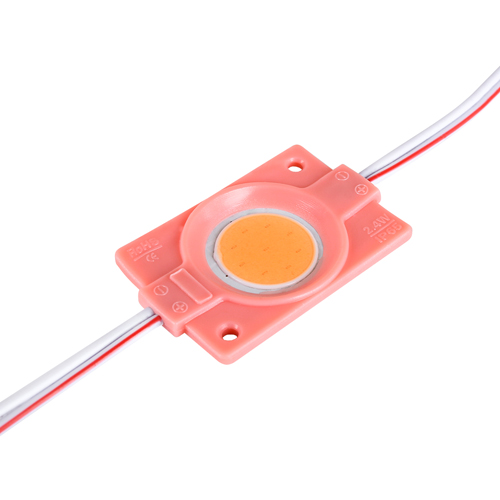 Світлодіодний модуль BRT COB 2.4W круглий PINK, 12В, IP65 рожевий №1