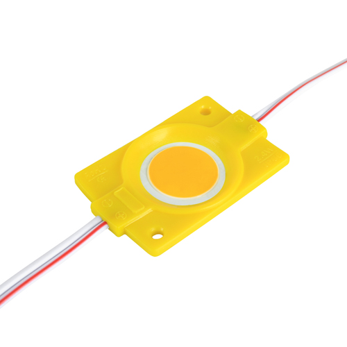 Світлодіодний модуль BRT COB 2.4W круглий YELLOW, 12В, IP65 жовтий №1