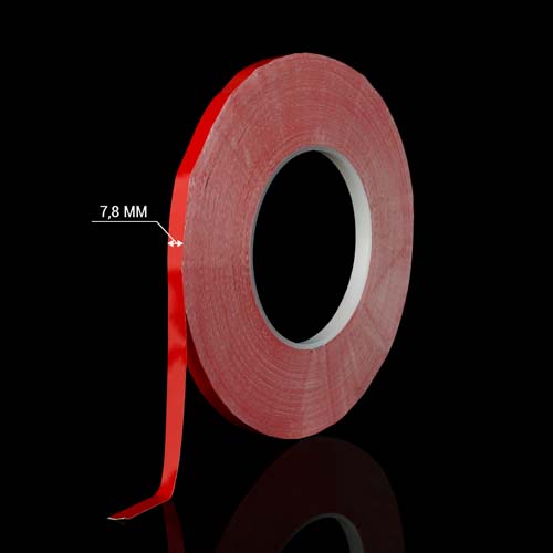 Скотч AT-2s-200-78-50-RED (7,8мм х 50м) тканинна основа, червоний №2