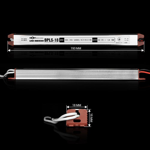Блок живлення BIOM Professional DC12 18W BPLS-18-12 1.5А stick №2