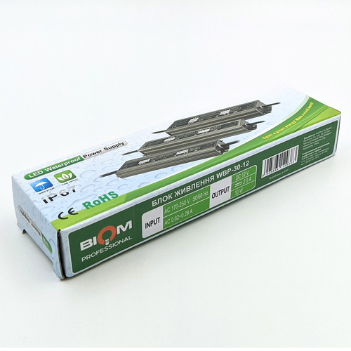 Блок живлення BIOM Professional DC12 30W WBP-30-12 2,5А герметичний №2