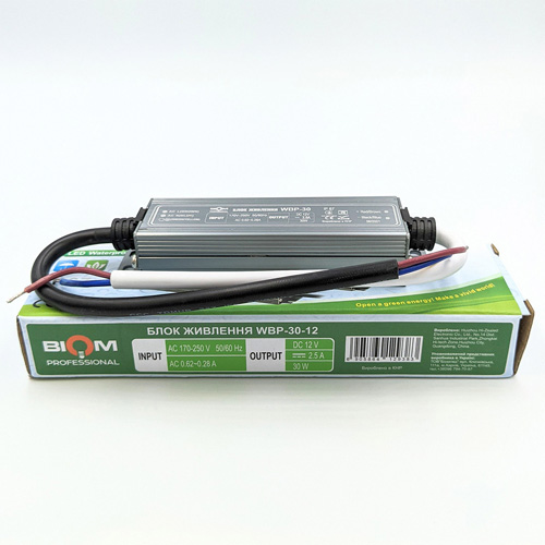 Блок живлення BIOM Professional DC12 30W WBP-30-12 2,5А герметичний №4