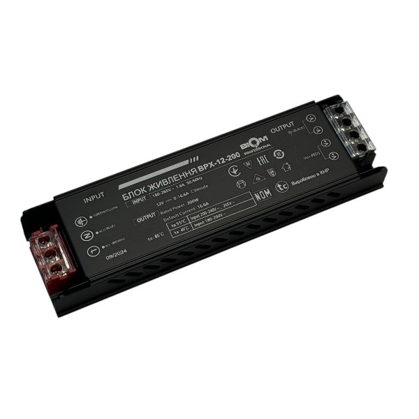 Блок живлення BIOM Professional DC12 200W BPX-12-200 16,6А №1