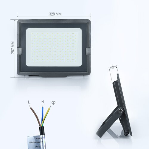 Світлодіодний прожектор BIOM 150W S5-SMD-150-Slim 6200К 220V IP65 №2