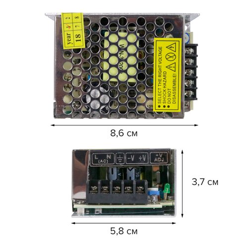 Блок живлення OEM DC12 60W 5А TR-60-12 №2