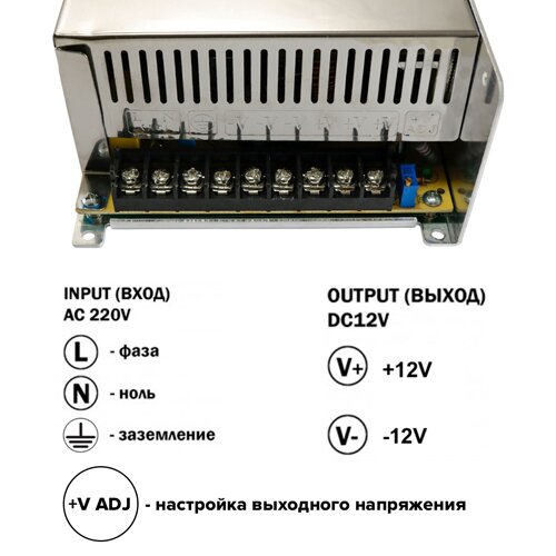 Блок живлення OEM DC12 500W 41А TR-500-12 №3