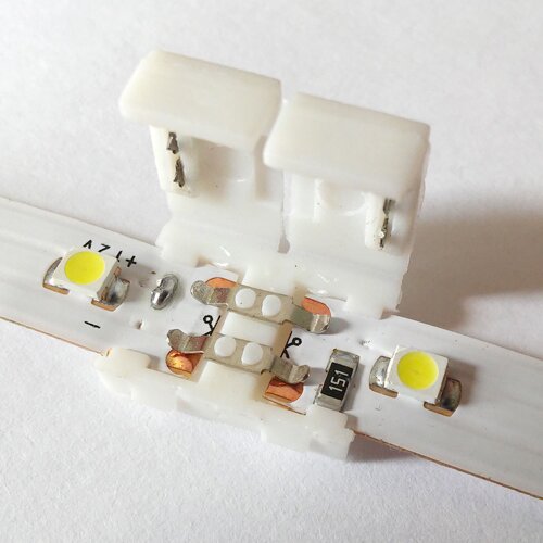 Конектор для свiтлодiодних стрiчок OEM SC-01-SS-8-2 8mm joint (затискач-затискач) №4