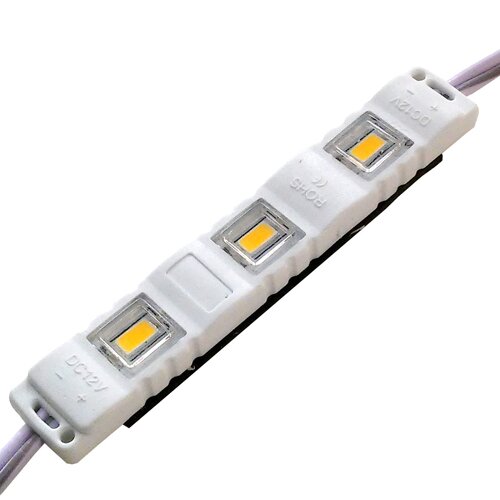 Світлодіодний модуль BRT M2 5630-3 led WW 1,5W 3000K, 12В, IP65 теплий білий закритий з лінзою №1