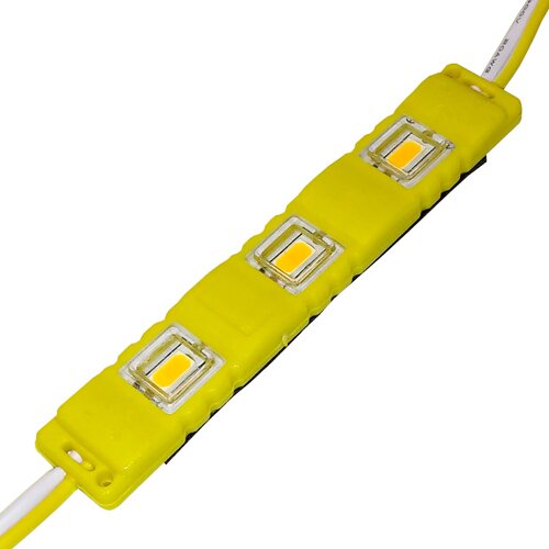 Світлодіодний модуль BRT M2 5630-3 led Y 1,5W, 12В, IP65 жовтий закртитий з лінзою №1