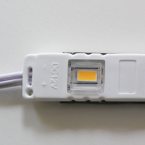 Свiтлодiодний модуль BRT M2 5630-3 led W 1,5W 6500K, 12В, IP65 бiлий закритий з лiнзой №3