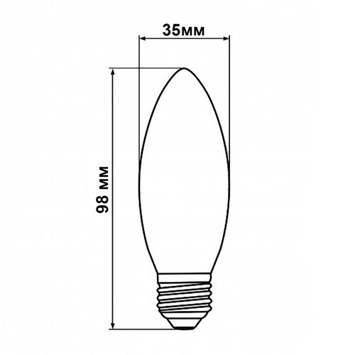 Свiтлодiодна лампа Biom FL-305 C37 4W E14 2800K №6