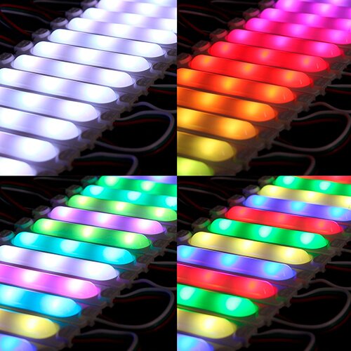 Світлодіодний модуль BRT XG61 5050-3 led RGB IC 2811 0.72W 12В з лінзою №3