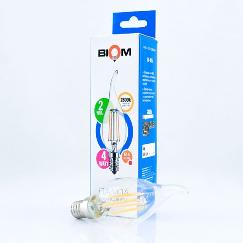 Світлодіодна лампа Biom FL-315 C35 LT 4W E14 2800K №3