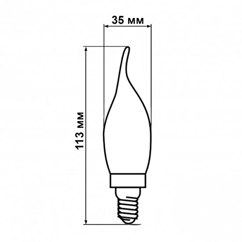 Світлодіодна лампа Biom FL-315 C35 LT 4W E14 2800K №6