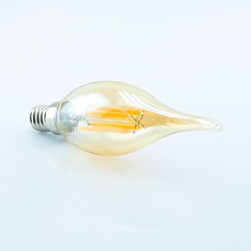 Світлодіодна лампа Biom FL-415 C35 LT 4W E14 2530K Amber свічка на вітрі №2