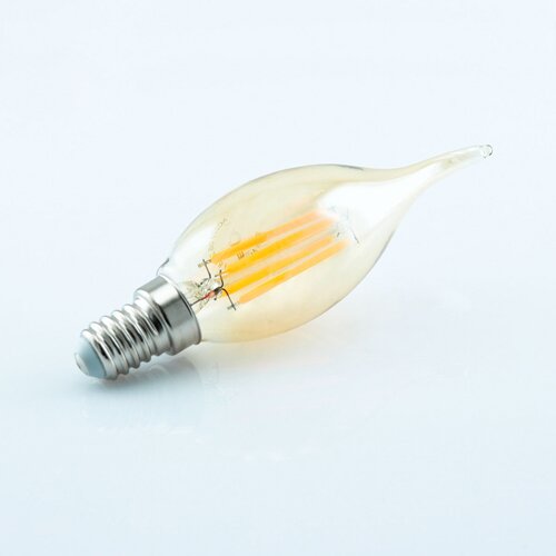 Світлодіодна лампа Biom FL-415 C35 LT 4W E14 2530K Amber свічка на вітрі №4