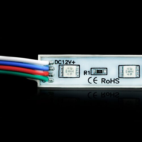 Світлодіодний модуль BRT 5050-3 led W 0.72W RGB, 12В, IP65 silicone №2