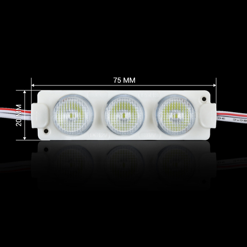Світлодіодний модуль BRT XG6 3030-3 led W 3W 12В 7000K лінза 3 бочки №2
