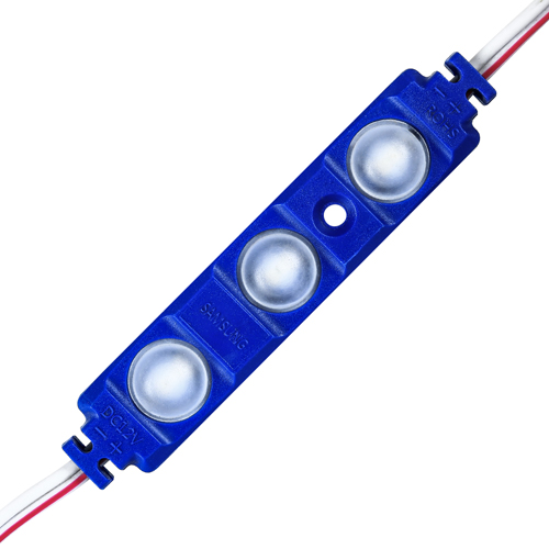 Світлодіодний модуль BRT XG192 5630-3 led W 1,5W BLUE, 12В, IP65 синій з лінзою напівсфера №1